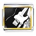 Jewelry : Black Electric Guitar Musical Italian Charms Bracelet Link