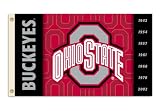 NCAA Ohio State Buckeyes 2-Sided 3-by-5 Foot Flag with Grommets