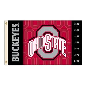 NCAA Ohio State Buckeyes 2-Sided 3-by-5 Foot Flag with Grommets
