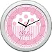 Baby : Soho Stripes and Dots Nursery Clock ~ Pretty in Pink ~ Free Personalization