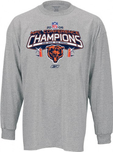 Chicago Bears 2006 NFC Conference Champions Official Locker Room Long Sleeve T-Shirt