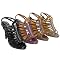 Women's Adi Designs Faux Snake Strappy Stiletto Pumps