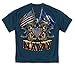 Navy T-Shirt Double Flag Eagle Navy Shield Navy