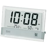 SEIKO CLOCK (セイコー クロック) デジタル 置き時計 電波時計 電子音アラーム SQ694Wの画像
