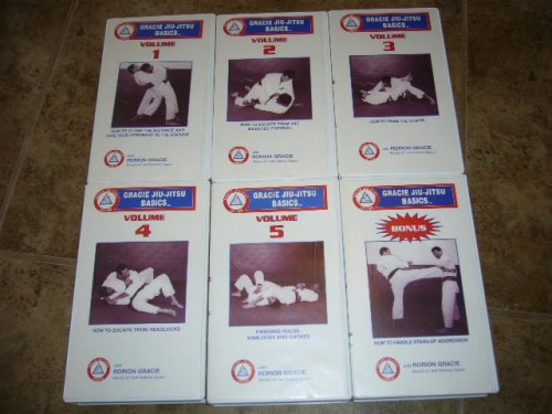 GRACIE JIU-JITSU BASICS (6 Volume Martial Arts VHS Set)
