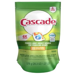 Cascade ActionPacs Dishwasher Detergent, Citrus Scent, 32-Count (Pack of 5)