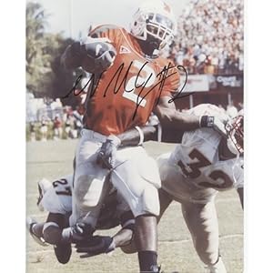 Willis McGahee Autographed Miami Hurricanes (Orange Jersey vs FSU) 8x10 Photo