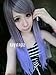 X&Y ANGEL- New Two Tone Long Straight Heat Resistant Highlights Hair Wigs Gray To Purple MJ051