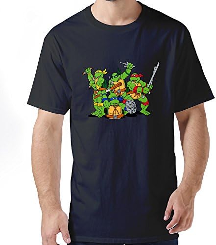 Walliam Man's Teenage Mutant Ninja Turtles T-shirts Size S Black