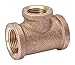 Red Brass Reducing Tee, FNPT, 1