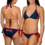 MLB Boston Red Sox Ladies Navy Blue Nylon Two-Piece Swimsuit (X-Large)