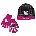 Girls' Hello Kitty Hat/Glove - Pink Plaid 4-16