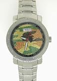 JoJino Platinum Series ByTechno Swiss Solid Platinum Plated Stainless Steel Genuine Diamond Bling Watch