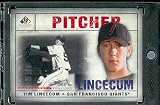 2008 SP Legendary Cuts # 98 Tim Lincecum ( Giants ) MLB Baseball Trading Card in a Protective Screw Down Display Case
