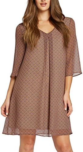 Bobeau Lola Shift Print Dress in Navy (Small)