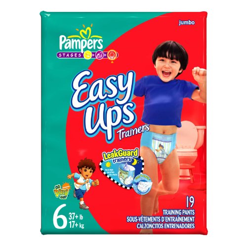 Pampers Easy-Ups Diapers, Boys, Size 6, 19-Count