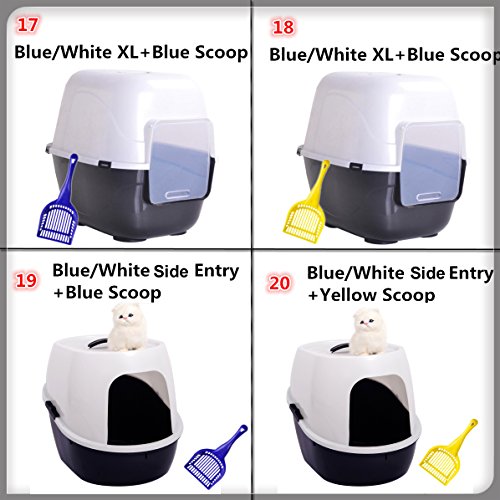 Favorite® 24Inch Cat Litter Box Extra Large Grey/ Jumbo Covered Litter