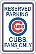 Chicago Cubs Plastic Parking Signs Set Of 2 - Parking Sign Chi Cubs