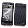 Motorola DROID X MB810 & Droid X2 MB870 (Verizon) Skin Case Protector Soft Silicone "Basket Weave Texture Grip" Black