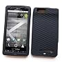 Motorola DROID X Xtreme MB810 (Verizon) Skin Case Protector Soft Silicone "Basket Weave Texture Grip" Black