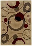 Molecule Area Rug 5'3"x7'9" Beige
