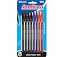 Bazic Americana Stick Pen, Assorted Colors, 8 per Pack (Case of 144)