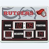Rutgers Scarlet Knights NCAA Scoreboard Clock & Thermometer (14x19)