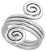 Sterling Silver Hand Made Freeform Wire Ring, 1 1/8 (28mm) wide