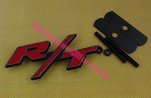 Auto Metal Red RT R/T Front Grille Grill Badge Emblem
