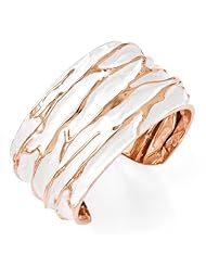 Leslies SS Rose Gold plated Large Domed Scrunch Bangle