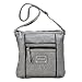 Valentino Gray Italian Couture Classic Messenger Shoulder Bag