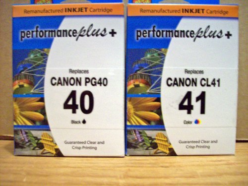 Canon CL-41 & PG-40 Remanufactured Combo Set of Ink Cartridges