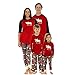 Norbi Parent-Child Family Christmas Clothes Sleepwear Mom Dad Deer Striped Pajamas Set