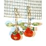 14K Gold Carnelian Botanica Earringsby Suz Andreasen, MADE IN AMERICA