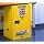 Justrite Sure-Grip EX 891220 Safety Cabinet for Flammable Liquids, 1 Door, 1 Shelf, Self Close, 12 gallon, 35"Height, 23-1/4"Width, 18"Depth, Steel, Yellow