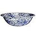 Crow Canyon Home Enamelware Medium Basin, 8 quart, Blue/White Splatter (Single)