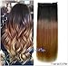 Black to golden brown to strawberry blonde three Colors Ombre hair extension, Synthetic Hair extensions UF205
