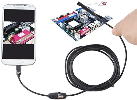 HOWSAN USB Endoscope Camera, Waterproof Flexible Inspection Microscope Borescope for Laptops and USB OTG Compatible Android Smartphones (5.5mm*5m)
