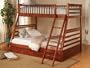 Coaster Twin Full Cherry Solid Wood Bunk Bed Bunkbed Drawer