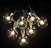25 Foot Globe Patio String Lights - Set of 25 G50 Clear Bulbs with Green Cord