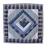 Blue Log Cabin Toss Pillow 16 x 16 In.