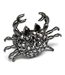 Sea Creature Crab Crystal Stone Cocktail Ring