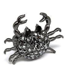 Sea Creature Crab Crystal Stone Cocktail Ring