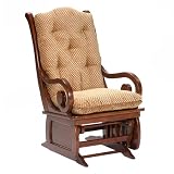 Sleigh-Back Glider - Gold/ Mahogany