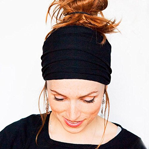 Tenworld Women Girl Boho Yoga Elastic Nonslip Hairband Sport Running Headwrap