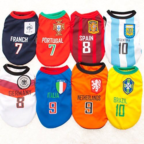 Cozylife 2014 Brazil World Cup Pet Soccer Jerseys Puppy and Dog T-shirt Summer Vest, Football Clothes