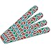 Artsy Orange Fishes on Blue Pattern Double-Sided Nail File Emery Board Set 4 Pack