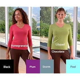 DreamSacks Women's Bamboo Fiber Journey 3/4 Sleeve Top