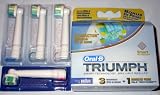 Oral B Triumph FlossAction Power Toothbrush Refills (3 Count), plus 1 Power Polisher Refill