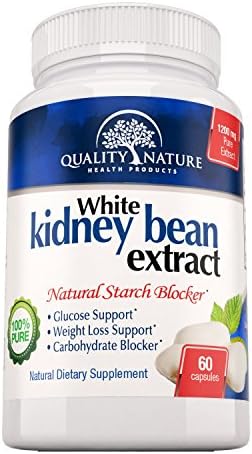 White Kidney Bean Extract - 1200mg Pure Extract for Weight Loss - 100% Natural Carb Blocker - Hight Quality Premium Ingredients - Guarantee By Quality Nature